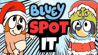 Bluey SPOT IT  Christmas Brain Break  Freeze Dance  Just Dance  Grinch Bluey [upl. by Razaele755]