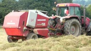 Massey Ferguson 135 McCormick MC 135 amp McCormick MC 115 Baling Silage [upl. by Nhguavahs]