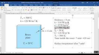 COMSOL Conduction heat transfer EXAMPLE 4–4 Heating of Brass Plates in an Oven [upl. by Ahsino]