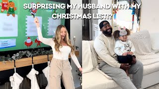 Surprising my Husband With My Christmas List 🙈🎁 christmas christmaslist husbandwife [upl. by Ailemap]