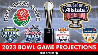 College Football Bowl Projections 2023 CFP Semifinals New Year’s Six Bowl Games amp More [upl. by Adelbert]