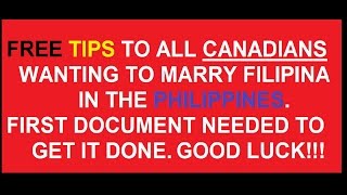 Tips for Canadians wanting to marry Filipina [upl. by Leahplar]