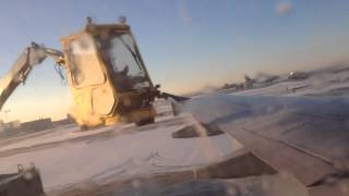 Airplane Deicing from inside plane [upl. by Oriole]