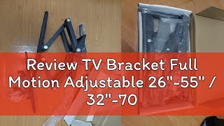 Review TV Bracket Full Motion Adjustable 2655  3270quot Double Arm Swivel TV Wall Mount TV B [upl. by Anawyt]