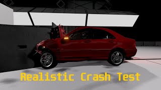 Mercedes C class W203 crashes to the WALL 😮 250 kmh  Realistic Crash Test [upl. by Acirred]