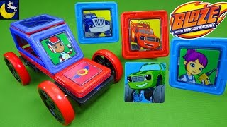 Magformers Blaze and the Monster Machines Toys Magnetic STEM Engineering Toys for Girls and Boys [upl. by Vasta716]