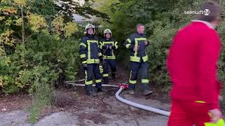 NewsSpot Feuerwehr Lauchhammer Einsatz am ehem Rechenzentrum [upl. by Enyehc]