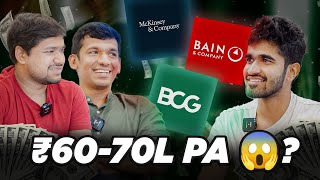 How Much Money Do BCG amp Bain Consultants Make  Ft Vatsal amp Apurva  KwK 62 [upl. by Timothee]