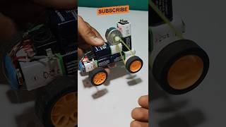 DIY dc motor four wheeler car at home  Cardboard RC motor car9 v battery Dc motor Rc cardiycar [upl. by Genia226]