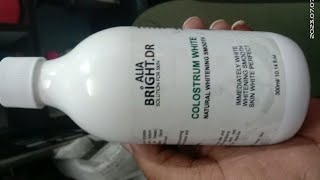 Alia Bright DrSolution For Skin Colostrum Natural Whitening Smooth Immediately White Perfect Review [upl. by Aicirt]