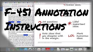 FAHRENHEIT 451 Read and Annotate Instructions [upl. by Nahtal96]