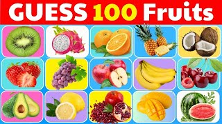 Guess the Fruit in 3 Seconds🥝🍇🍒🍌🍋 100 Different Types of Fruit  Number Quiz [upl. by Hastings400]