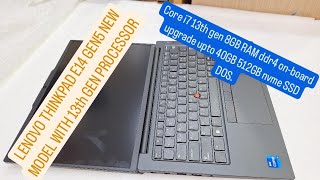 Lenovo ThinkPad E14 Gen5 2023  NEW LAUNC Lenovo ThinkPad E14 INTEL 13th gen [upl. by Saerdna960]