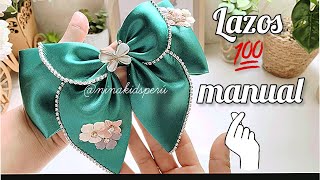 🎀 LAZOS CASUALES sin maquina 💯manual lazocoquette Máxilazos de tela🎀🤩 ahorra y economiza 🫶🏽 [upl. by Nwahsd]