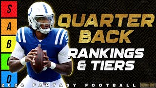 Top 20 Quarterback Rankings amp Tiers  2024 Fantasy Football [upl. by Llenad90]