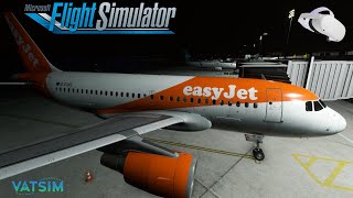 MSFS LVFR A319  Horizon Sim MOD in VR  VATSIM Bristol to Edinburgh [upl. by Semreh]