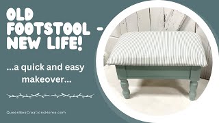 A Quick Footstool Makeover [upl. by Akenet]