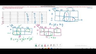 Design a combinational circuit with three inputs x  y  and z  and three outputs A B  and C [upl. by Ilatfan]