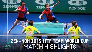 Kasumi IshikawaMiu Hirano vs Jeon JiheeShin Yubin  ZENNOH 2019 Team World Cup Highlights 12 [upl. by Fortna10]