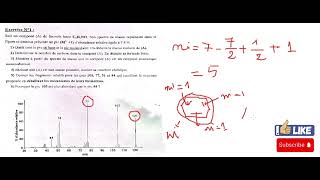 correction exercice 1  examen Spectrométrie de masse 2024 part 2 [upl. by Chute]