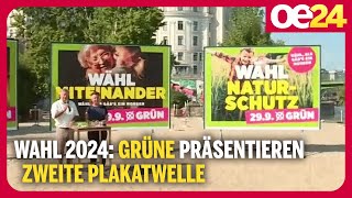 Wahl 2024 Grüne präsentieren zweite Plakatwelle [upl. by Nisen702]