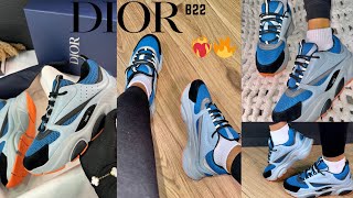 DIOR B22 SNEAKER REVIEW THE BEST DESIGNER SHOE 2024  SIZING amp TRY ON  UNIQUE COLORWAY [upl. by Enileve]