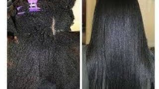 Comment se lisser les cheveux sans risque  recette pour cheveux  Diy [upl. by Annahoj761]