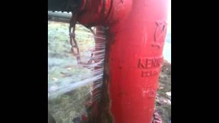 Damaged Fire Hydrant with Vertical SplitMOV [upl. by Aicekan660]