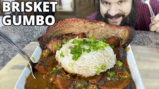 Brisket Gumbo  Leftover Brisket Recipes [upl. by Ilac]