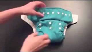 How to use a Pocket Cloth Diaper Video [upl. by Ykroc636]