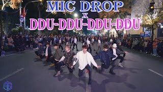 KPOP PUBLIC CHALLENGE BTS amp BLACKPINK  MIC DROP X 뚜두뚜두DDUDU DDUDU MASHUP Dance Cover FGDance [upl. by Nwadal]