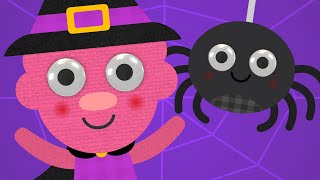 Five Creepy Spiders  Kids Halloween Song  Noodle amp Pals [upl. by Tasia647]