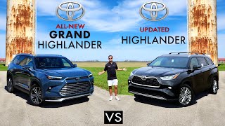 WORTH THE UPGRADE  2024 Toyota Grand Highlander vs 2024 Toyota Highlander Comparison [upl. by Aleil]