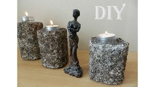 DIYKerzenständer mit Kaffeesatz candle holder out of coffeegrounds [upl. by Kendy]