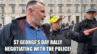 St Georges Day Rally Negotiating With The Met Police [upl. by Neyu608]