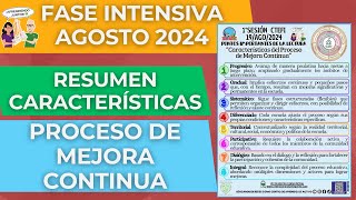 CEAA INFOGRAFÍA 10 Características Proceso Mejora Continua FASE INTENSIVA Agosto 2024 [upl. by Einaffit]