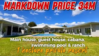 VA11324 MARKDOWN PRICE34M 1 hectare Private farm resort w cabana guesthouse swimming poll ranch [upl. by Coleen873]