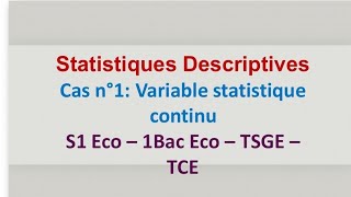 Statistiques  exercice corrigé cas quantitatif continu [upl. by Ikairik624]