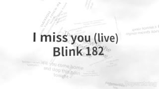 Blink 182  i miss you Lyrics on screen [upl. by Hemingway628]