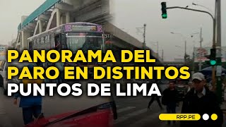 Paro de transportistas en distintos puntos de Lima Metropolitana ROTATIVARPP  DESPACHO [upl. by Desdee187]