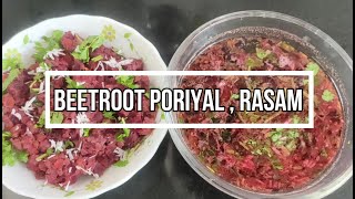 பீட்ரூட் ரசம்  பீட்ரூட் பொரியல்  Beetroot rasam  Beetroot Poriyal [upl. by Eveline]