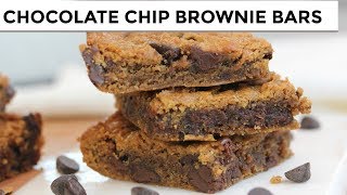 Chocolate Chip Brownie Bars  Vegan  Paleo  GrainFree [upl. by Serica]