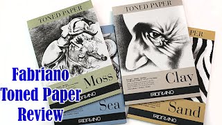 Fabriano Toned Paper Review  Sand Clay Sea and Moss  Drawings with Pencils and Pastels [upl. by Alesi]