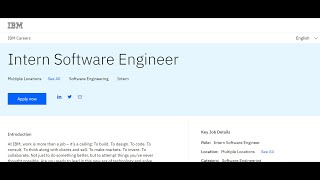 IBM hiring software engineer intern [upl. by Gideon]