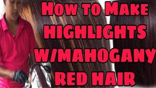 How to make a highlights with a mahogany red [upl. by Beauvais]