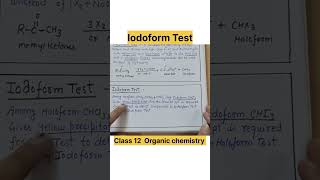 Iodoform Test Organic chemistry class12 Shorts neet jee cbseexam class12 chemistry cbse [upl. by Shyamal]