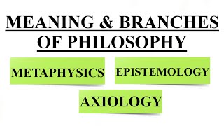 Meaning and Branches of Philosophy in Hindi BEd [upl. by Vincent474]