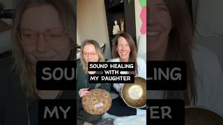 Sound healing with my daughter health wellness healthylifestyle inspiration healing daughter [upl. by Hafeetal]