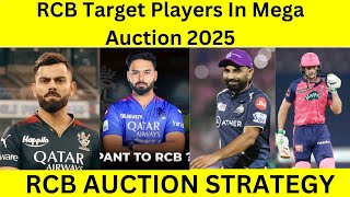 RCB Auction Strategy In ipl 2025 Auction  Rishabh pant Jos Buttler Shami in RCB  Virat kohli [upl. by Sonahpets]