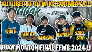 VLOG YUTUBER FF OTW KE SURABAYA  NONTON FINAL FFWS 2024 [upl. by Eynenihc]